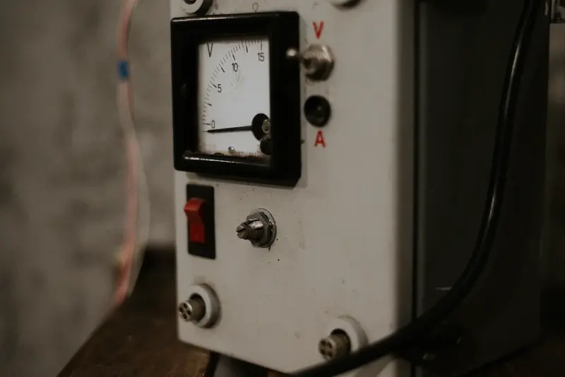 Stara aparatura elektryczna w scenografii escape roomu Starzik